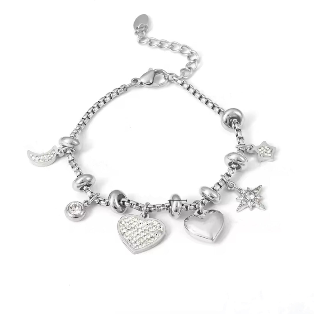 Celestial Heart Charm Bracelet